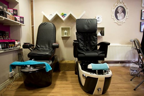 Pedicure spa chairs at Feminine Touch Salon